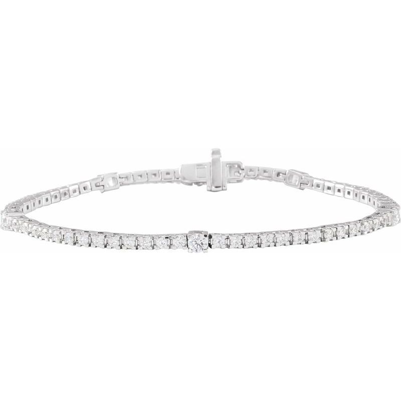 1 3/4 ctw Lab-Grown Diamond 7″ Line Bracelet
