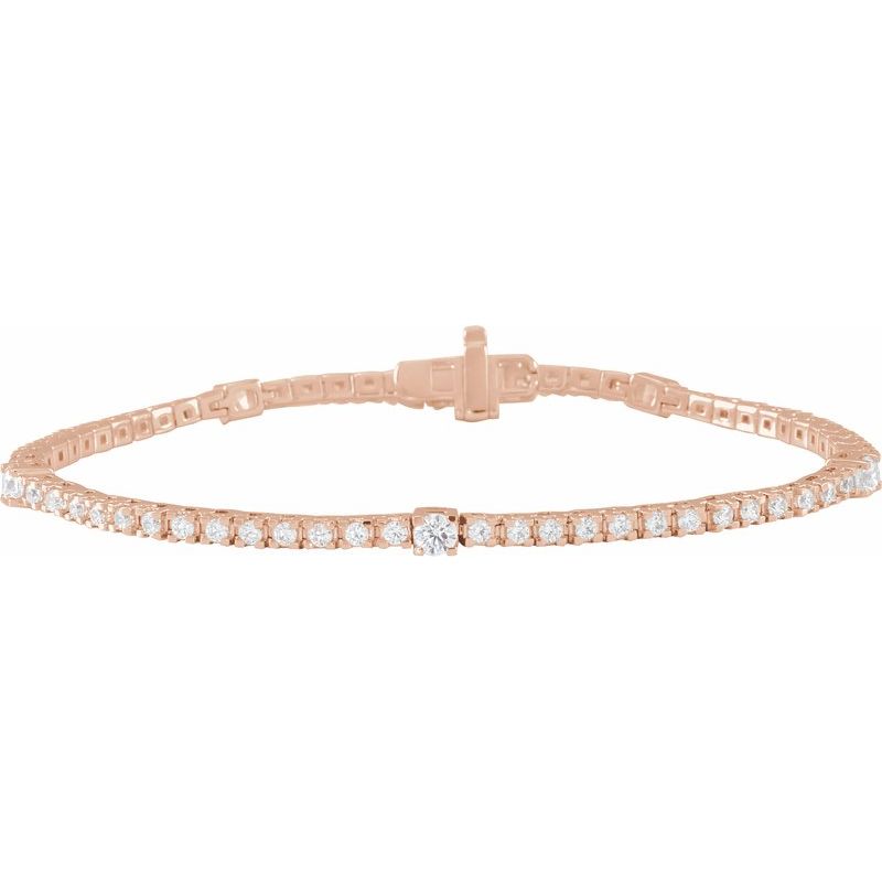 1 3/4 ctw Lab-Grown Diamond 7″ Line Bracelet