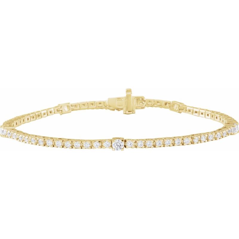 1 3/4 ctw Lab-Grown Diamond 7" Line Bracelet