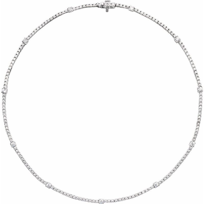 4 ctw Lab-Grown Diamond Line 16″ Necklace