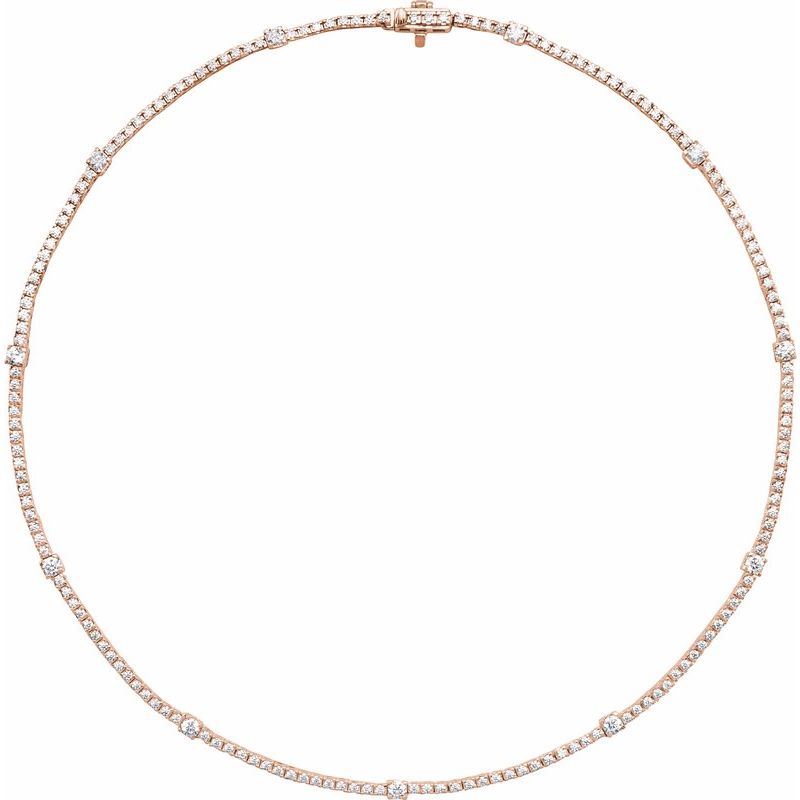 4 ctw Lab-Grown Diamond Line 16″ Necklace