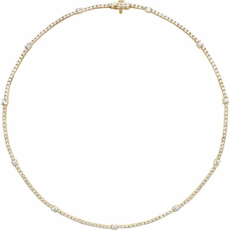 4 ctw Lab-Grown Diamond Line 16" Necklace