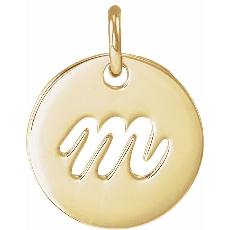 Script Initial Necklace or Pendant