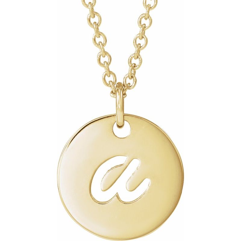 Script Initial Necklace or Pendant