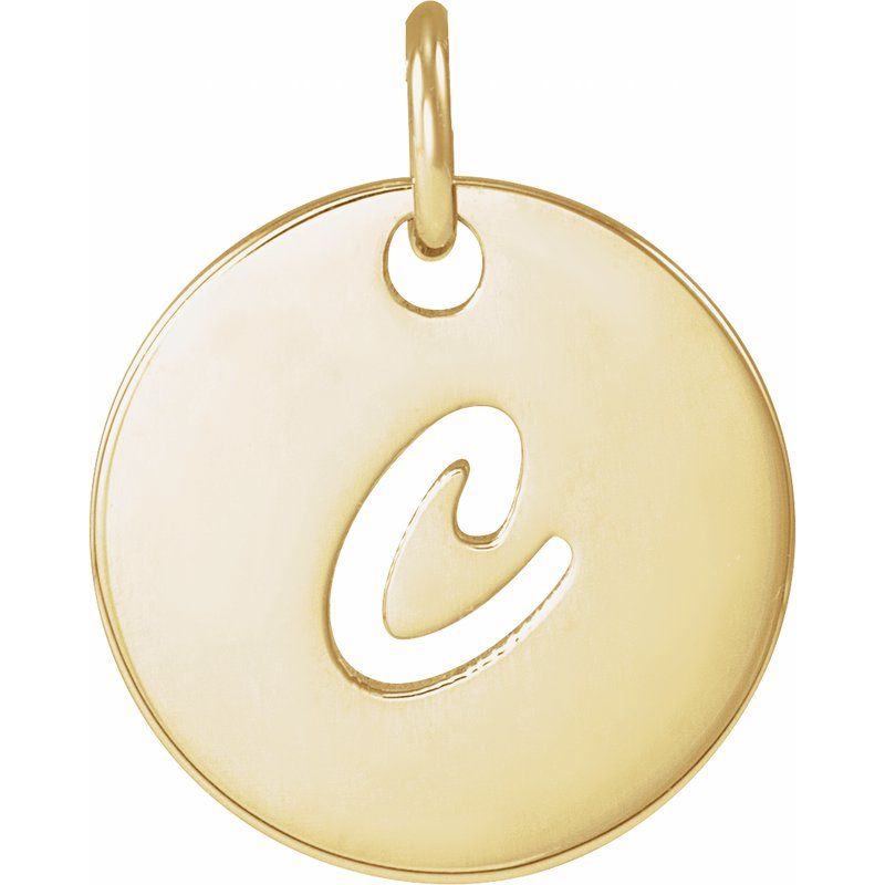 Script Initial Necklace or Pendant