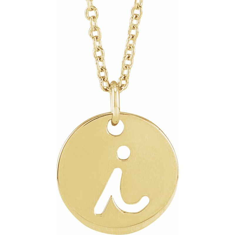 Script Initial Necklace or Pendant