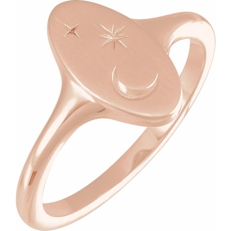Moon & Star Signet Ring