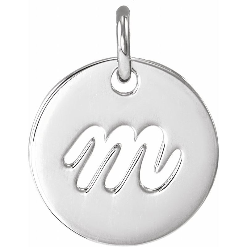 Script Initial Necklace or Pendant