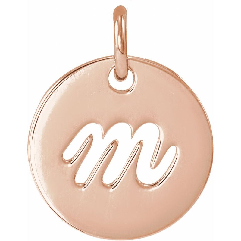 Script Initial Necklace or Pendant