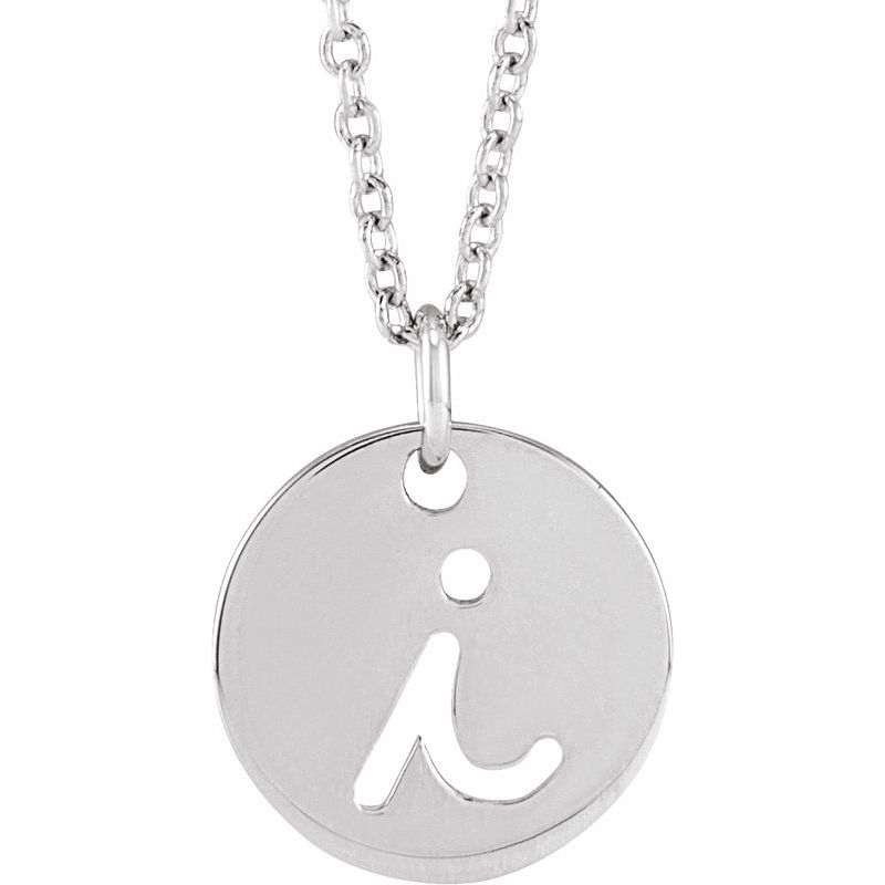Script Initial Necklace or Pendant