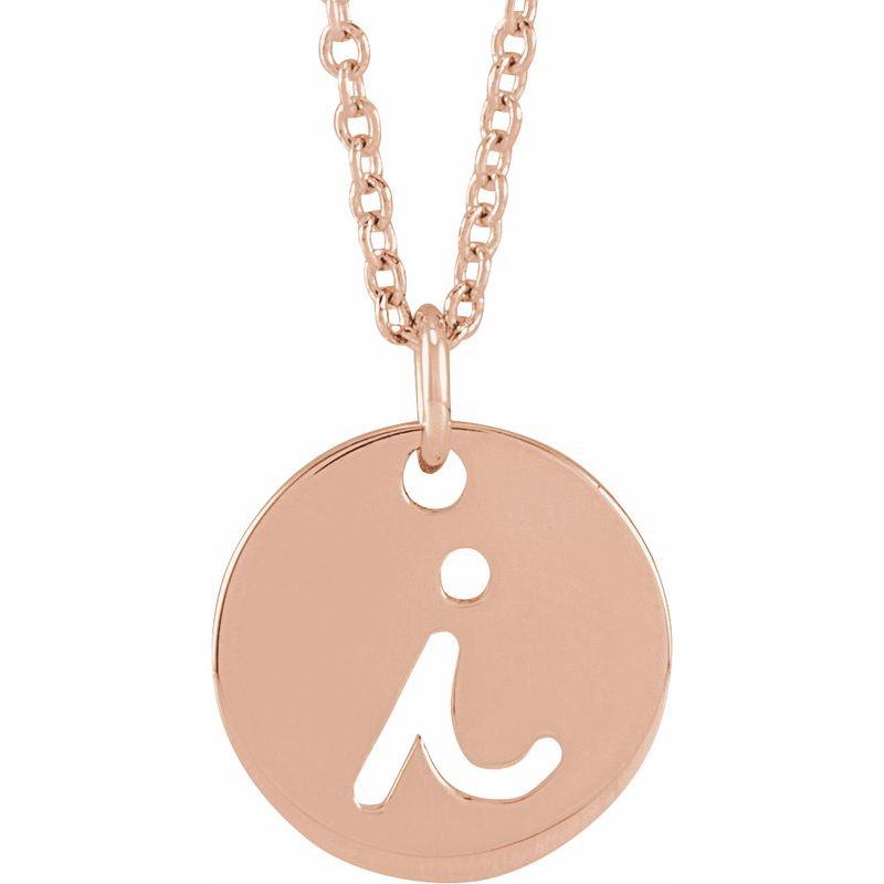 Script Initial Necklace or Pendant
