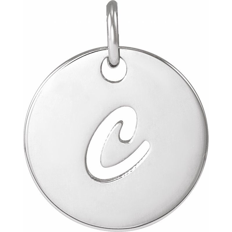 Script Initial Necklace or Pendant