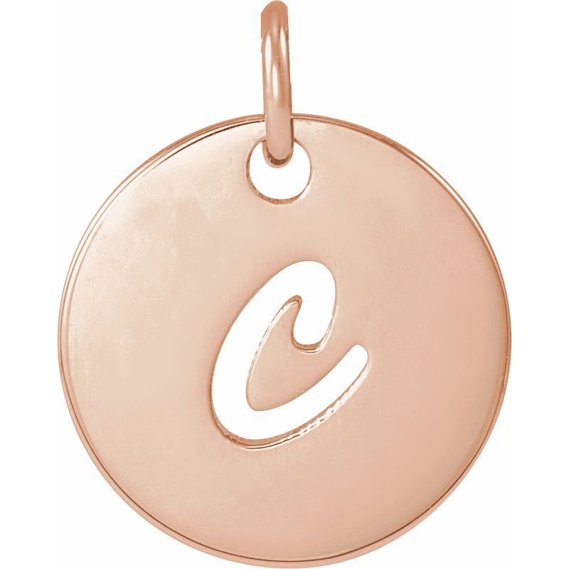 Script Initial Necklace or Pendant