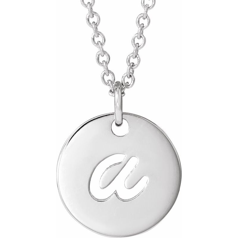 Script Initial Necklace or Pendant
