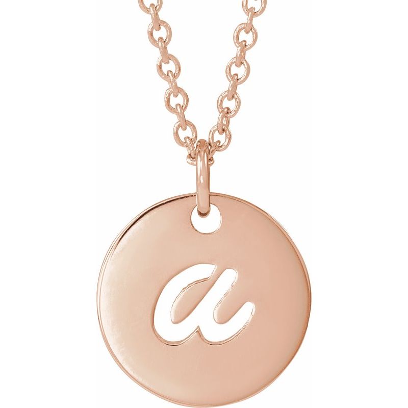Script Initial Necklace or Pendant