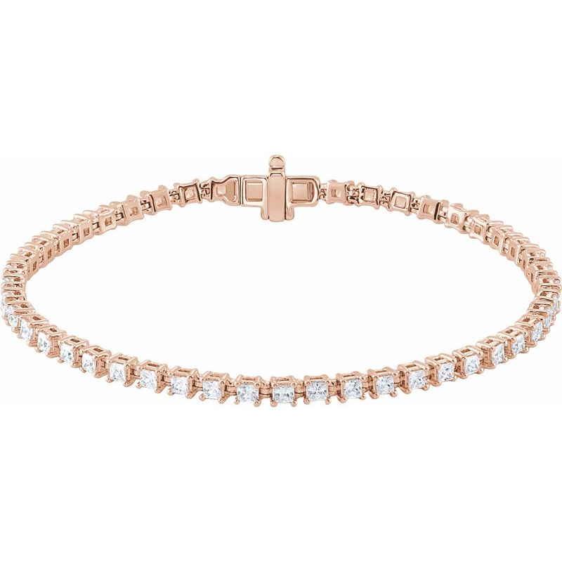 2 1/2 ctw Lab-Grown Diamond 7″ Line Bracelet