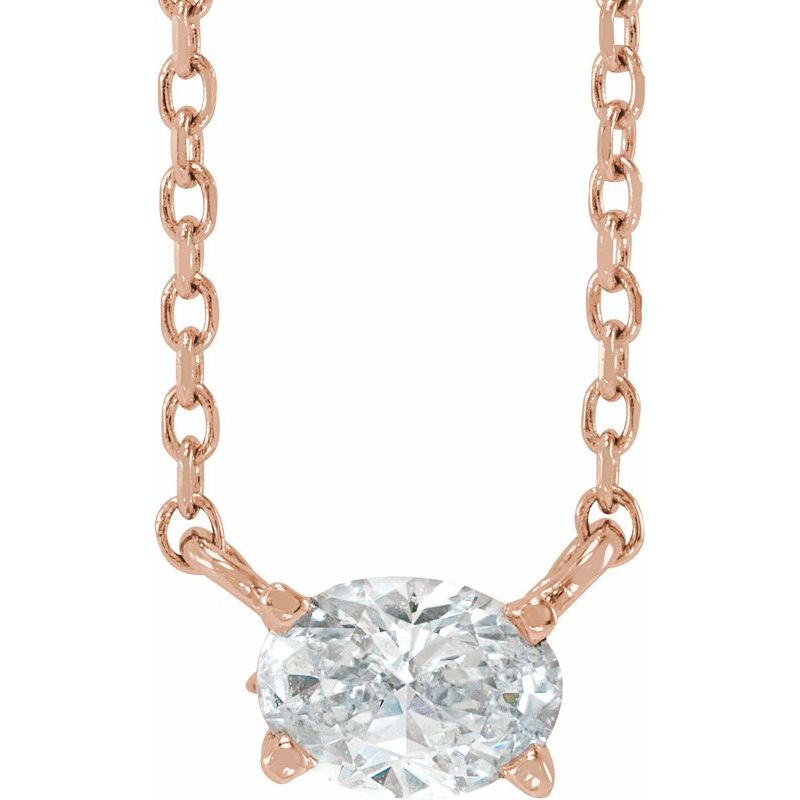 Diamond Solitaire 16-18″ Necklace