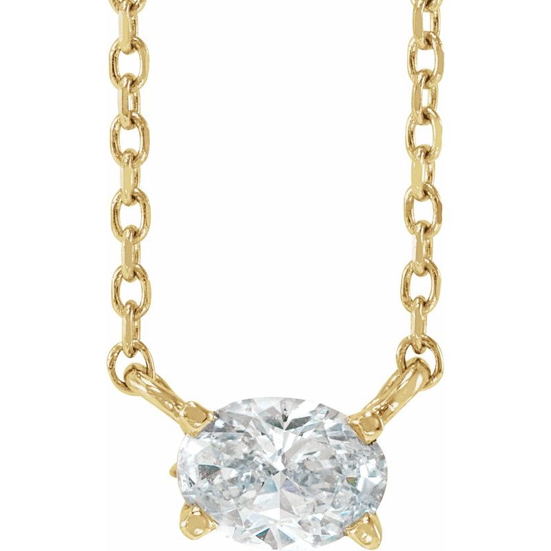 Diamond Solitaire 16-18" Necklace