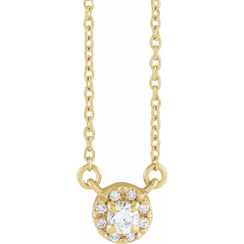 French-Set Halo-Style Necklace or Center