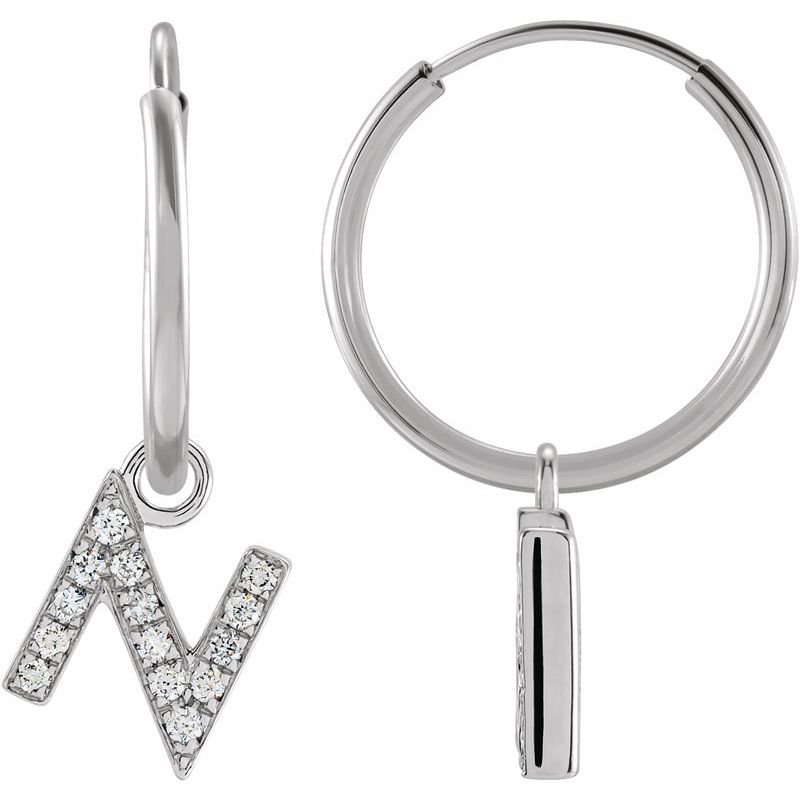 Initial Hoop Earrings