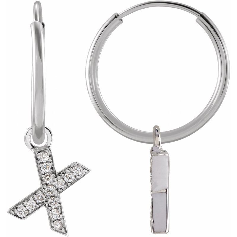 Initial Hoop Earrings