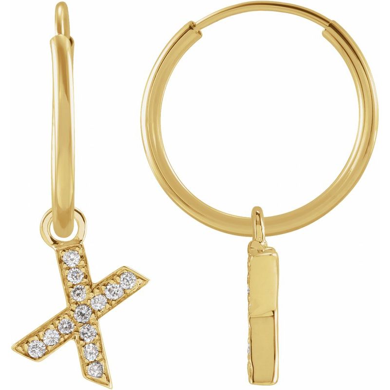 Initial Hoop Earrings