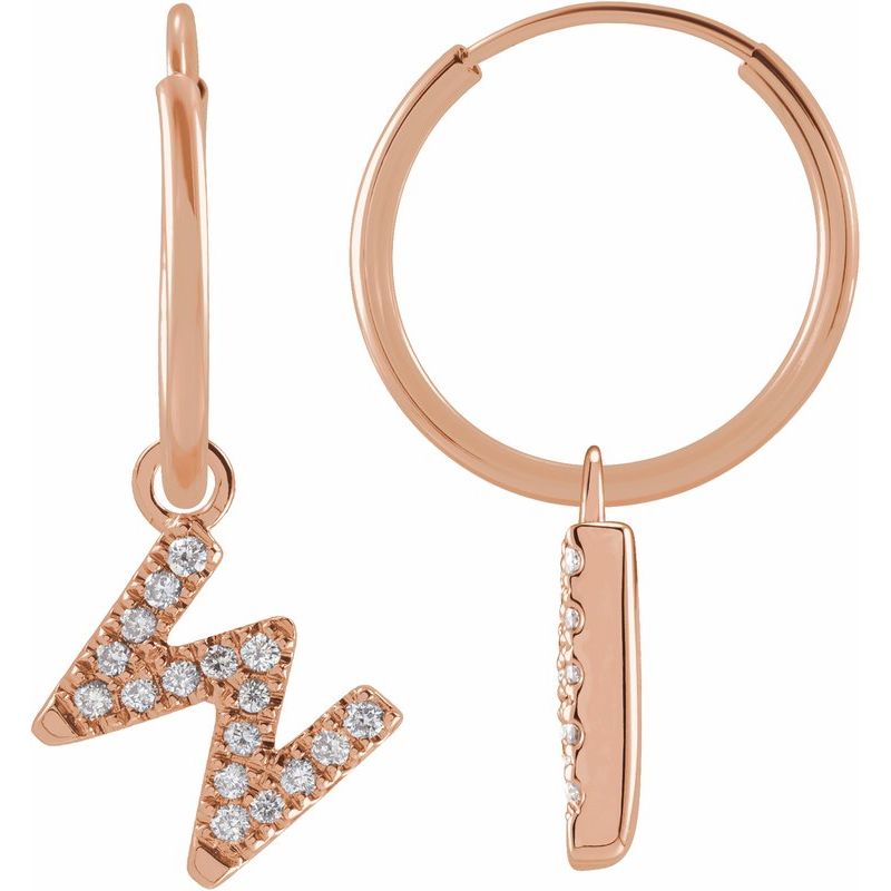 Initial Hoop Earrings