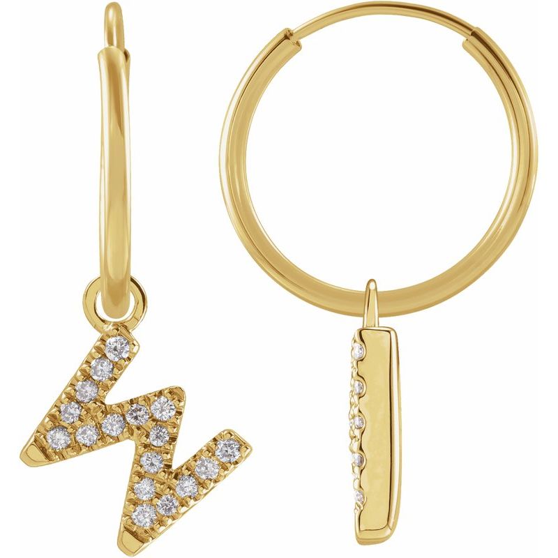 Initial Hoop Earrings