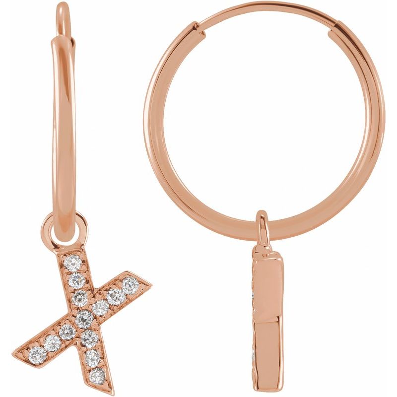 Initial Hoop Earrings
