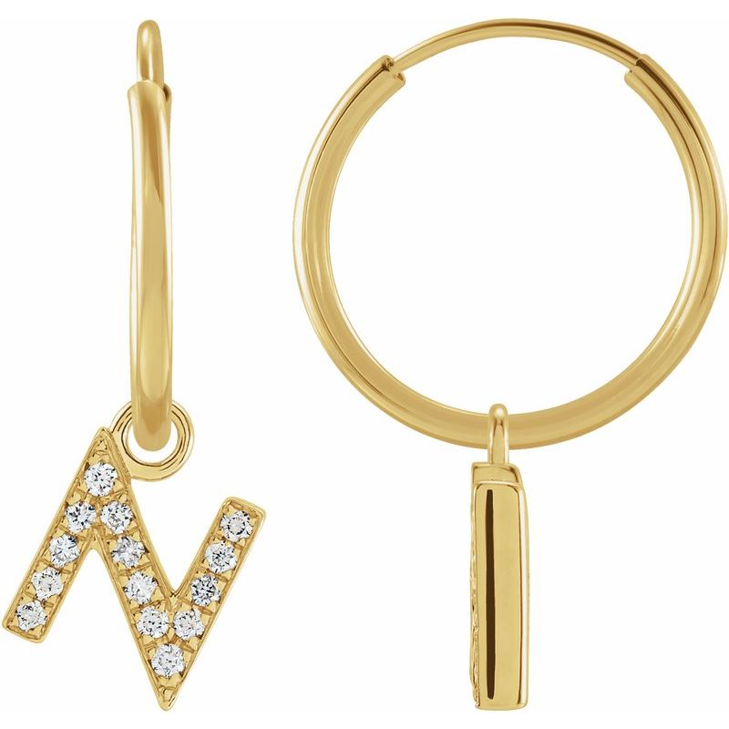 Initial Hoop Earrings