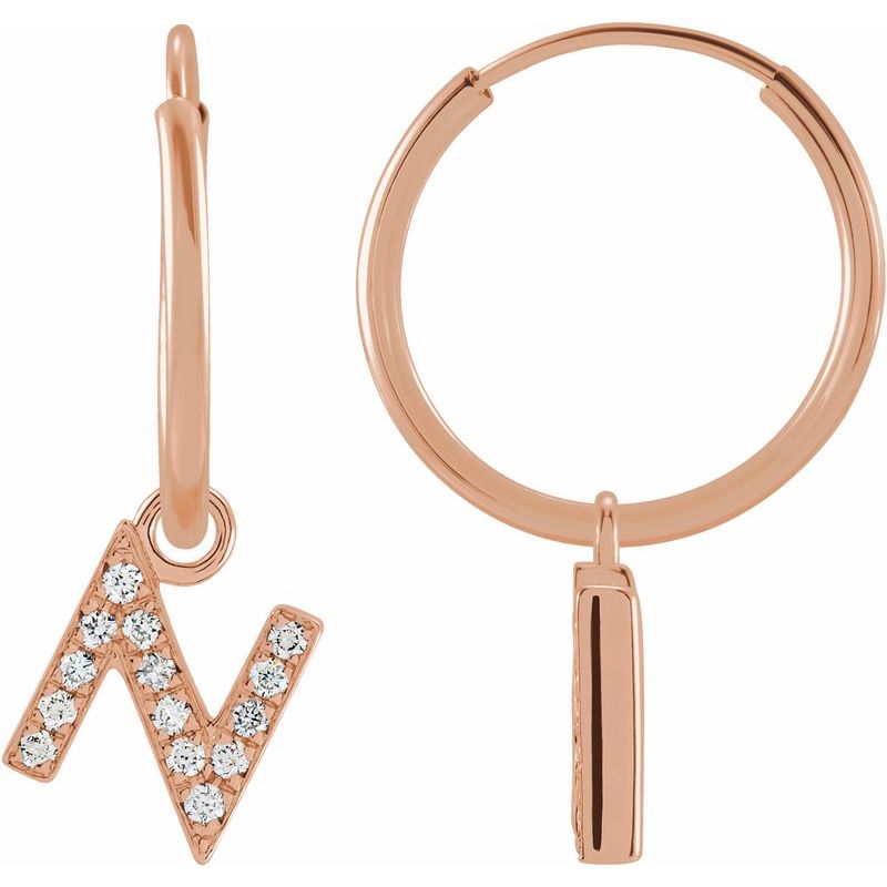 Initial Hoop Earrings
