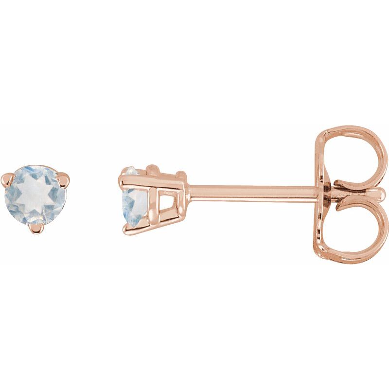 Round 3-Prong Stud Earrings