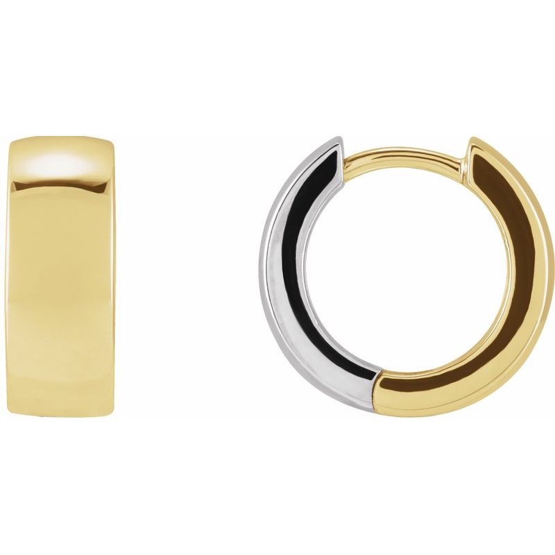 14 mm Hinged Hoop Earrings