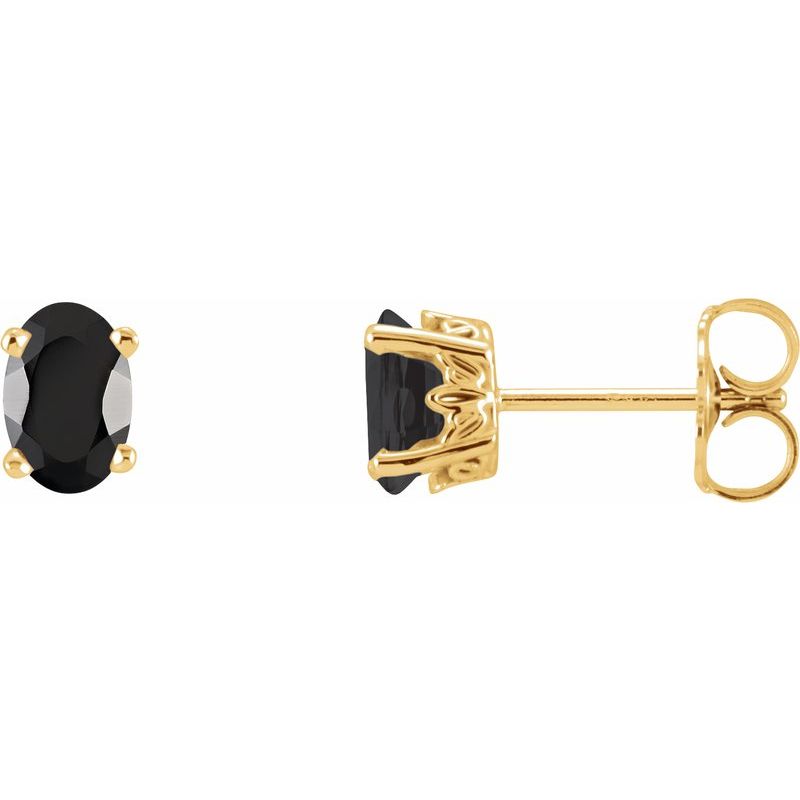 Solitaire Scroll Setting Stud Earrings
