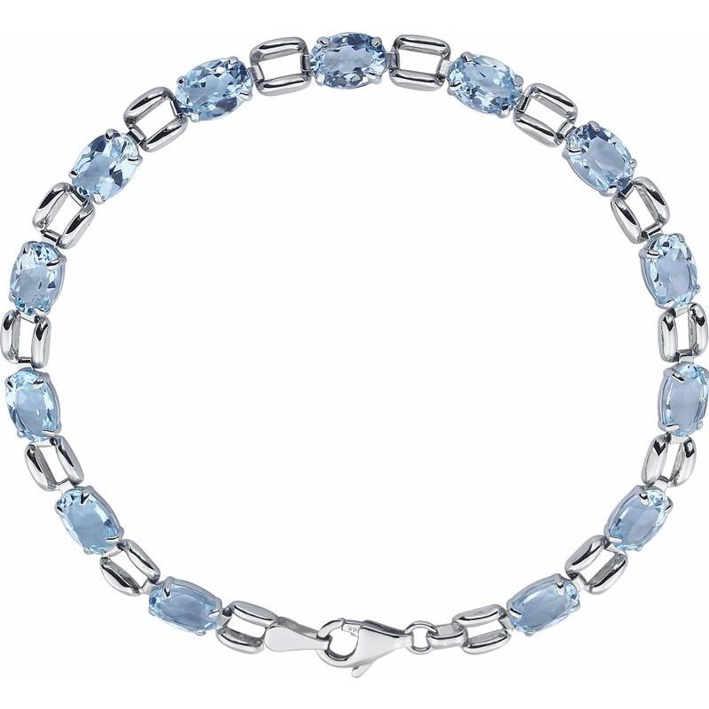 Line Bracelet — 7×5 mm Oval 7 1/4″