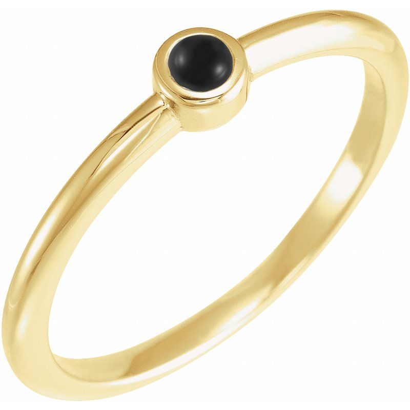 Bezel-Set Stackable Ring