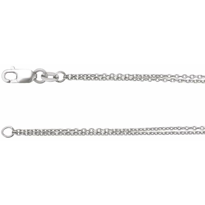 1 mm Diamond-Cut Double-Strand Cable Chain