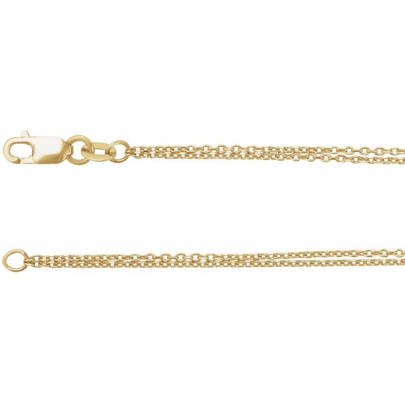 1 mm Diamond-Cut Double-Strand Cable Chain