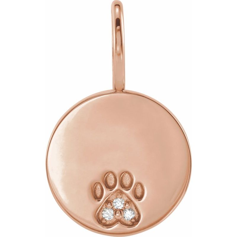 Engraved Paw Print Charm/Pendant