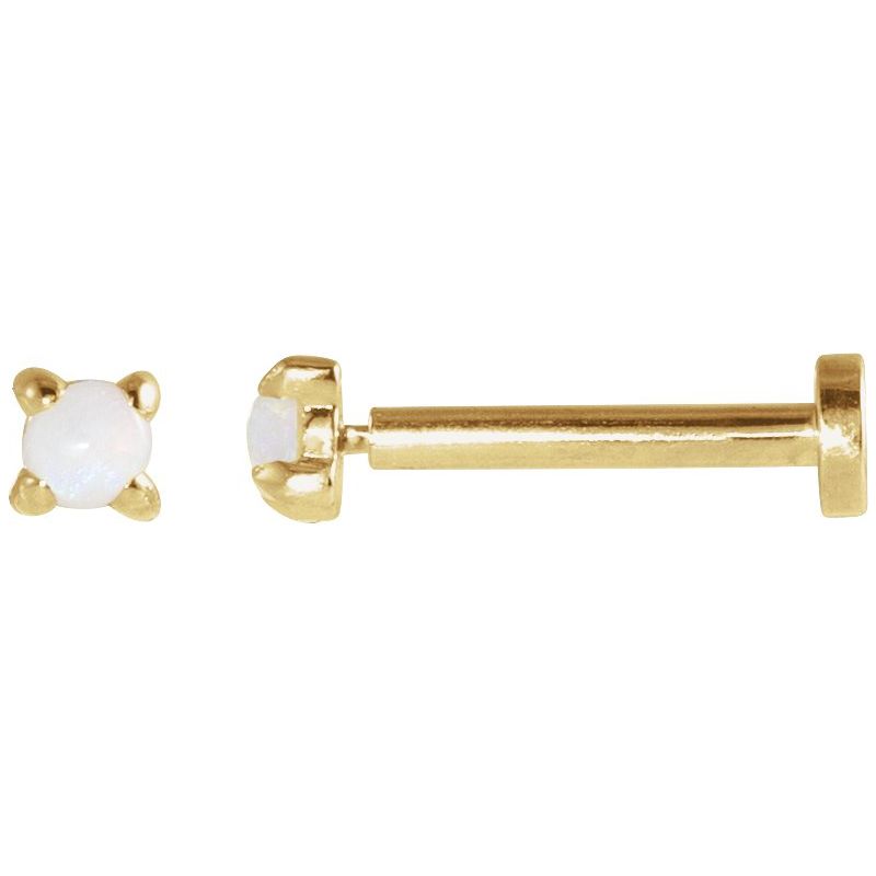 Round Rose-Cut 4-Prong Claw Stud Earrings