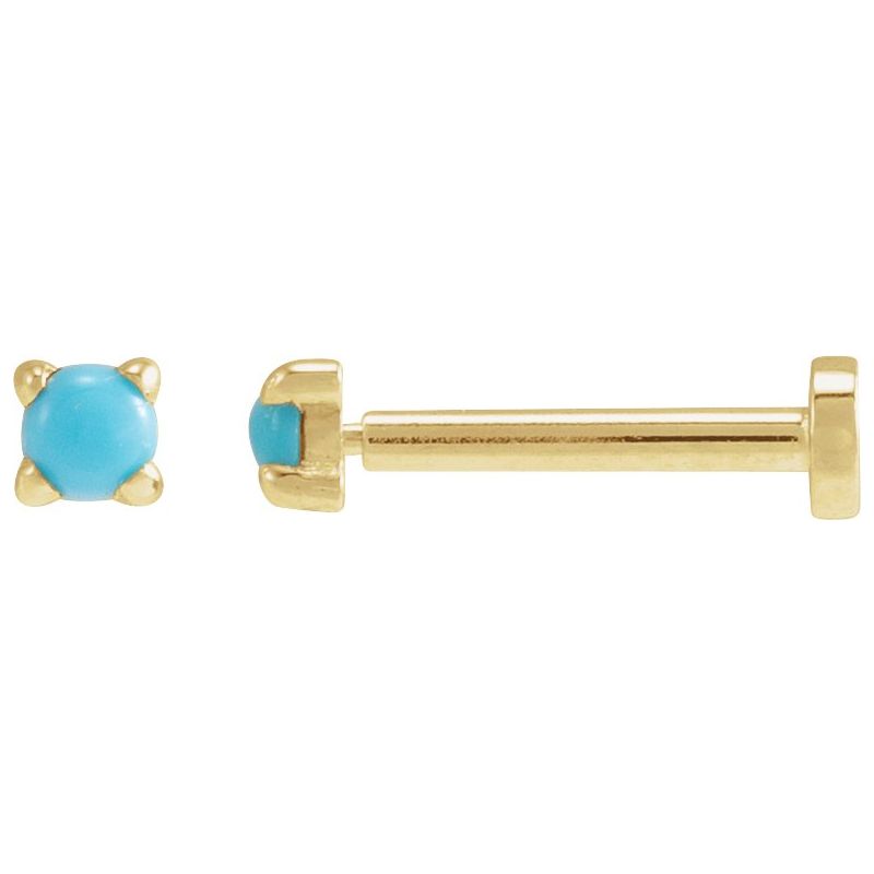 Round Rose-Cut 4-Prong Claw Stud Earrings