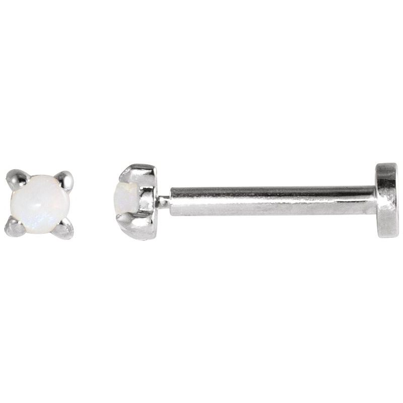 Round Rose-Cut 4-Prong Claw Stud Earrings