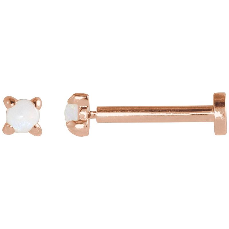 Round Rose-Cut 4-Prong Claw Stud Earrings