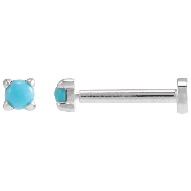 Round Rose-Cut 4-Prong Claw Stud Earrings