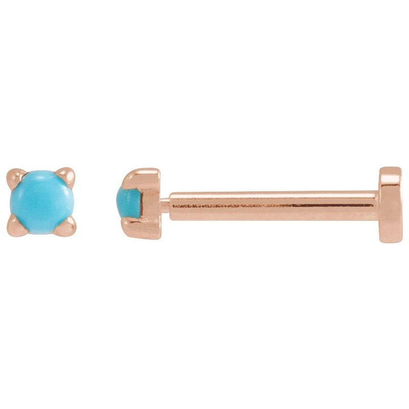 Round Rose-Cut 4-Prong Claw Stud Earrings