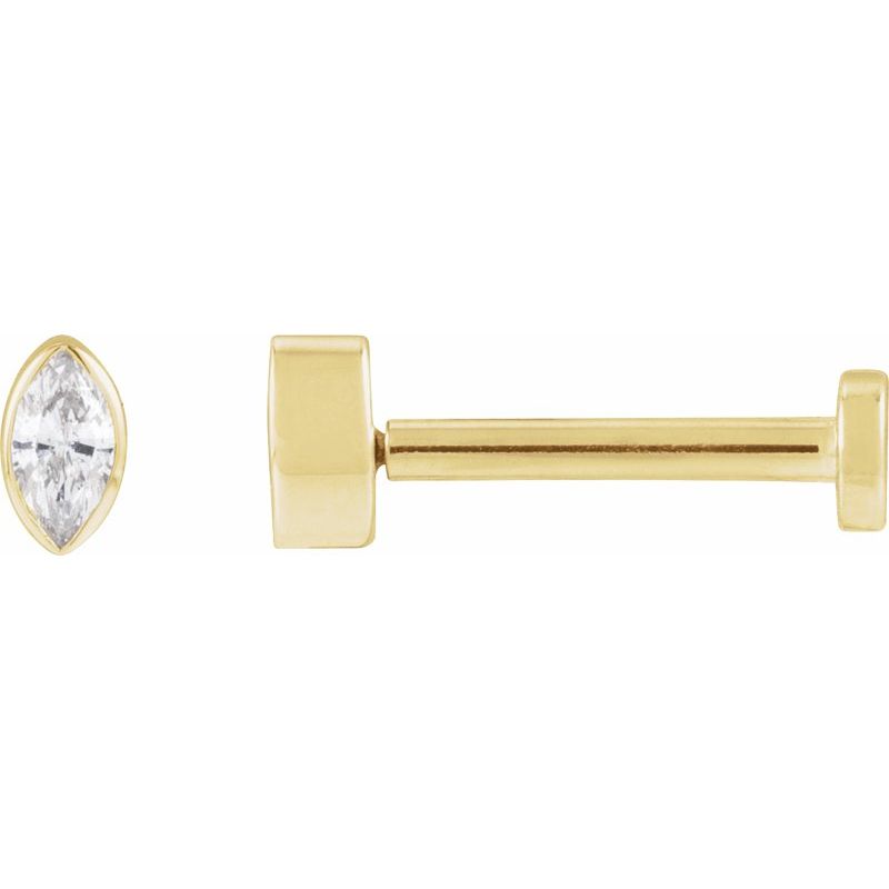 Marquise Bezel-Set Stud Earrings