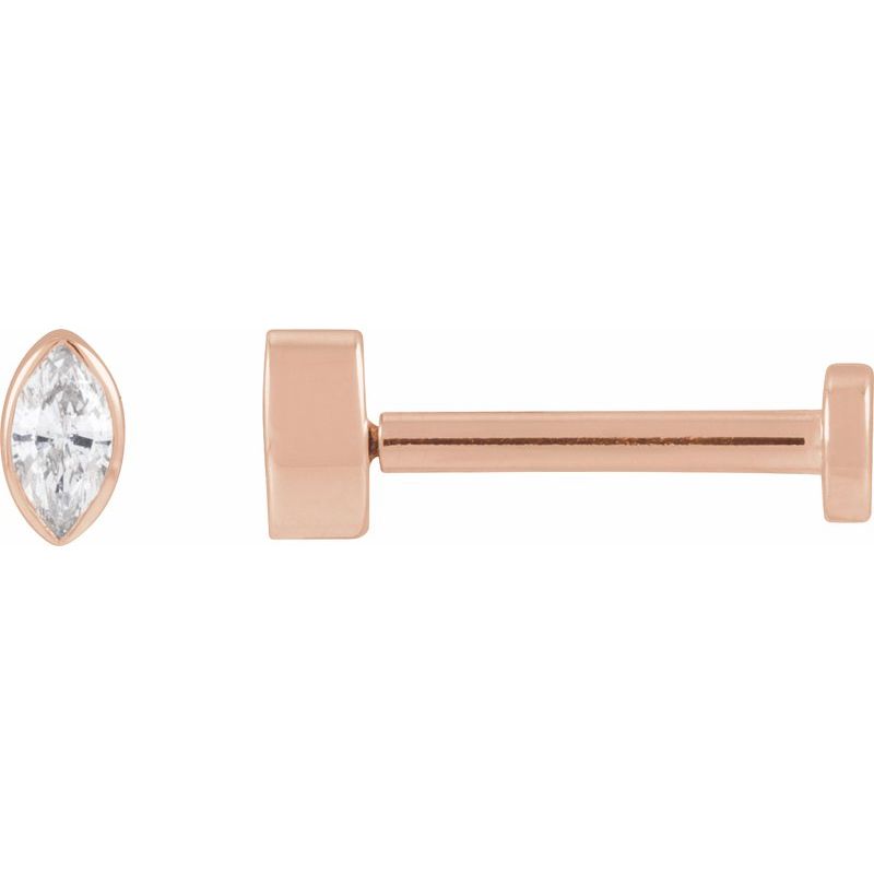 Marquise Bezel-Set Stud Earrings