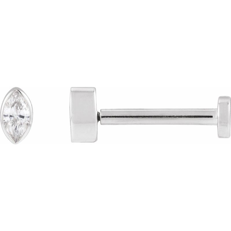Marquise Bezel-Set Stud Earrings