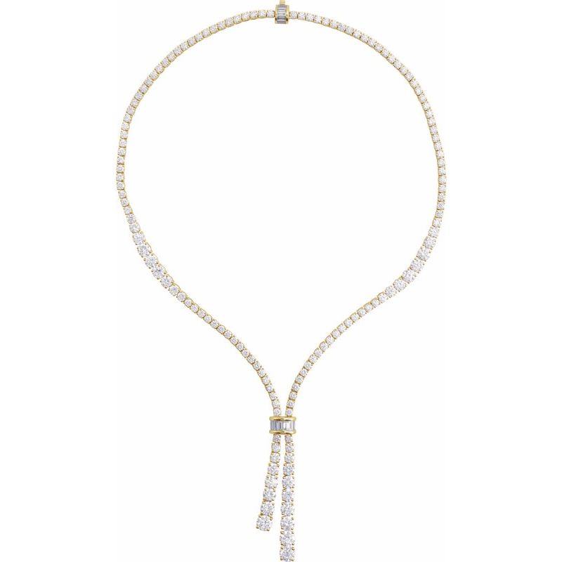 Lab-Grown Diamond Line Necklace — 26 1/5 ctw 20"