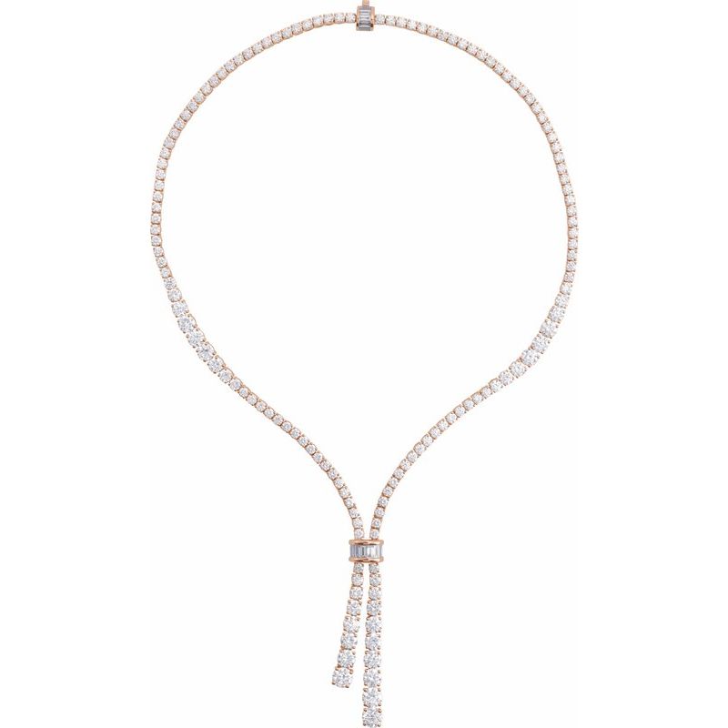 Lab-Grown Diamond Line Necklace — 26 1/5 ctw 20″